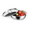 MILTON Pro cook Triply Stainless Steel Tasla with Lid, 22 cm / 2.2 Litre | 3 Years Warranty