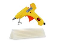 GLUN 20W 20 WATT 7MM HOT MELT Glue Gun (10 Sticks, Yellow)