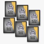 UNIQPAL Wood Wall Photo Frame(Black, 6 Photo(s), A4 SIZE PHOTO)