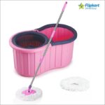 Flipkart SmartBuy NEW BUCKET SPIN MOP AMAZING DESIGN IN PLASTIC AND 2 MICROFIBER REFILL SET Bucket, Mop, Mop Set