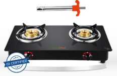 Greenchef Ebony with Lighter Glass Manual Gas Stove(2 Burners)