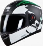 Steelbird Air-1 Beast Matt Finish with Plain Visor (L-600 MM, Matt Black with Green)