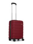 TEAKWOOD LEATHERS Unisex Trolley Bag, Hard Side Cabin, Lock System 360 Degree 8 Wheel Suitcase (S, Maroon)