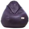 SATTVA Faux Leather Classic Bean Bag Filled with Beans XXXL Size_Purple