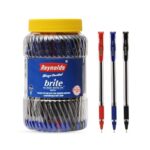 Reynolds BRITE Ball Pen SET – 50 PENS (35 BLUE, 10 Black, 5 Red) | PEN WITH COMFORTABLE GRIP |BALL PENS FOR WRITING | PEN FOR STUDENTS & OFFICE STATIONERY | 0.7 mm TIP SIZE