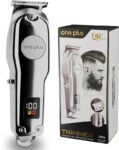 OnePlus OP 55 Cordless Professional Hair Clipper Stainless steel blade with Led Display Trimmer 120 min  Runtime 4 Length Settings(Silver)