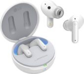 LG FP6W Active Noise Cancelling Earbuds, 22 Hrs Battery, UV Nano Case, 3D Sound Bluetooth(White, True Wireless)