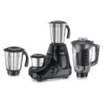 Prestige Iris Pro 750 Watts Mixer Grinder with 4 Jars (3 Stainless Steel Jars + 1 Juicer Jar)|4 Super-Efficient Stainless Blades |Jar Storage Space Sturdy Handles |2 Years Warranty |Black