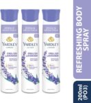 Yardley London English Lavender Refreshing Body Spray 200ml Deodorant Spray  –  For Women(600 ml, Pack of 3)