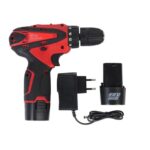 Spartan by Cos-Maxx Cordless Drill Kit, Double 12V 2.0Ah Lithium-Ion Battery(Running upto 30min) with LED, Keyless Chuck, Charger & Carrying Case, Suitable for Wood, Metal, Aluminium(Pack of 1)
