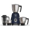 CROMPTON AMEO PRO 750W 4 Jars Mixer Grinder with MaxiGrind and Motor Vent-X Technology (3 Stainless Steel Jars and 1 Juicer Jar, Black & Blue)