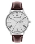 French Connection Analog White Dial Men’s Leather Watch-Fcl25-D
