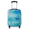 Safari RAYVOYAGE 55 Cms Cabin Trolley Bag Hard Case Polycarbonate 4 Wheels 360 Degree Wheeling System Luggage, Trolley Bags for Travel, Suitcase for Travel, Printed Blue