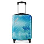 Safari RAYVOYAGE 55 Cms Cabin Trolley Bag Hard Case Polycarbonate 4 Wheels 360 Degree Wheeling System Luggage, Trolley Bags for Travel, Suitcase for Travel, Printed Blue