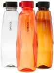 Amazon Brand – Solimo Water Bottle – 1 Ltr, Multicolor | Break Proof | Freezer Safe | BPA Free | Leak Proof (Set of 3, Zeta)