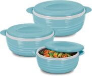 MILTON Aspire Jr. Set Inner Stainless Steel Casseroles Pack of 3 Serve Casserole(3000 ml)
