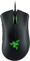 Razer DeathAdder Essential Wired Gaming Mouse I Single-Color Green Lighting I 6400DPI Optical Sensor- Black – RZ01-03850100-R3M1