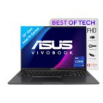 ASUS Vivobook 16 (2023)Thin & Light Laptop,Intel Core i9-13900H 13th Gen, 16″ (40.64 cm) FHD+(16GB RAM/512GB SSD/Intel Iris Xe/Win 11/Office 2021/Backlit KB/Fingerprint/Black/1.88 kg) X1605VA-MB947WS