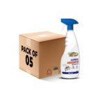 Cleno Herbal Mosquitoes Repellent Spray | Mosquitoes Room Spray | Completely Herbal | Mosquito Repellent Spray | Irritant-Free, Chemical-Free| Baby-Safe, Skin-Safe – 450ml (Pack of 5) (Ready to Use)