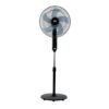 USHA Cyclotron 400mm 5 Blade Pedestal Fan (Black)