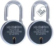 Hindson India Round 65mm Padlock – Heavy Duty Metal Body Lock with Double Locking Mechanism, 8 Steel Levers, 3 Silver Keys | Ideal for Door Lock, Gate Lock, Shutter Lock | Pack of 2