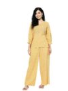 Libas Yellow Printed Cotton Night Suit