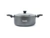 Senora 2L Granite Non-Stick Casserole Glass Lid, Induction Base, Stew Pot, Biriyani Pot, Pfoa Free, Sauce Pot, 2 Liter