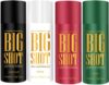 OSCAR Big Shot Deodorant Jazz Club, Privee & Eros (150ml each) Deodorant Spray  –  For Men(600 ml, Pack of 4)