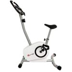Home PowerMax Fitness BU-515-AL502 Steel Magnetic Exercise Upright Bike, Grey, White, Max user weight 100KG