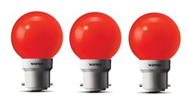 Home wipro Safe Light N10006 B22 0.5-Watt LED Night Lamp (Red, Pack of 3)