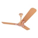 Home Hindware Smart Appliances Alita Amber Gold 1200MM Ceiling Fan for Home Star Rated Metallic Finish Energy Efficient with High Air Delivery and 47W Copper Motor, Alumimium Aerodynamic blade.