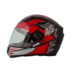 Home Sage Square Proud 45 Full Face G1 Graphic Helmet | (ISI Certified) | Clear Visor | High Standard Safety | Enhanced Design | Extra Comfort & Style (Medium, Black Glossy-Red)