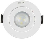 Home EcoLink 3W LED Tiltable Spot Light | Spot Light for Display & Home Decoration | Cut Out: 63mm, Color: Cool Day Light, Pack of 2