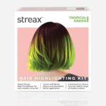 Home Streax Hair Colour Highlight Kit | Green Hair Colour, Tropical Green – Pack of 1 I Enriched with Walnut & Argan Oil I Hair Colour for Women | Rich, vibrant, Easy to use, DIY Application