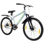Home Avon Buke Spike 24T MTB Bicycles for Men|Tyre: 24 inches, Frame Size: 15.9” Steel |Chainwheel with PVC Disc, Short Bend | Suspension Fork & Front & Rear Disc Break (Matt Grey)