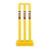 DSC Plastic Cricket Stump Set with 3 Stumps, 2 Bails and 1 Base, Size-Mens, Color – Yellow