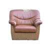 Used Leather Armchair, 70 cm x 80 cm, Brown