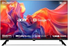 Home Acer 80 cm (32 inches) G Series HD Ready Smart LED Google TV AR32GT2841HDFL (Black)