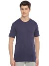 Macroman M-Series Men’s Solid Regular Fit Undershirt (MS221_Navy Blue S)