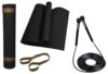Cockatoo YM100 Yoga Mat (4MM, Black) & Cockatoo, Skipping Rope; Jump Rope (Black)