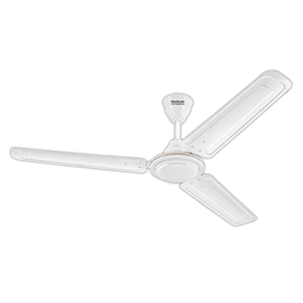 Hindware Smart Appliances Recio White 1200MM 1 star rated Energy Efficient High Air Delivery Fan for Home and office comes with 51 W copper motor and aerodynamic blades