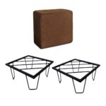 Home Klassic Square Pro Metal Plant Stand/Pot Stand | Plant Stand for Balcony | Pot Stand for Indoor Plants | Planter Stand (Black, Pack of 2)
