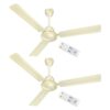Havells 1200mm Glaze BLDC Motor Ceiling Fan | 5 Star with RF Remote, 100% Copper, High Air Delivery | Upto 60% Energy Saving, ECO Active Technology, Inverter Friendly | (Pack of 2, Bianco)