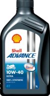 Shell Advance 4t Ax7 10W-40 API SN Full-Synthetic Engine Oil(1 L, Pack of 1)