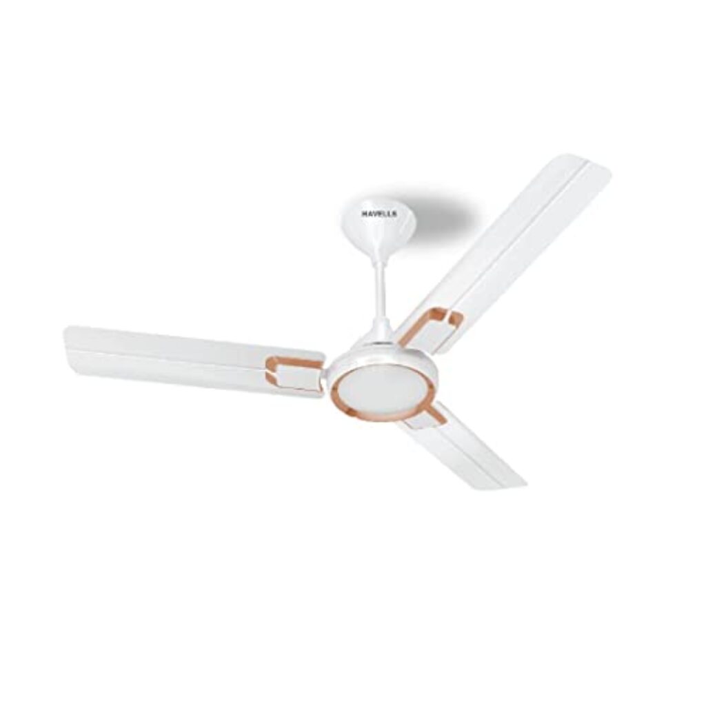 Havells Glaze 1200mm 1 Star Energy Saving Ceiling Fan (Pearl White Copper, Pack of 1)