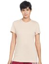 Reebok Women’s Solid Regular Fit T-Shirt (GL2965_Buff L)