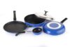 Crystal Eco Series Non Stick Cookware Set, 5 Pcs, Royal Blue | 2.5 mm Thickness | PFOA Free Non Stick Coating | Tawa 250 mm | Fry Pan 240 mm | Kadai with Steel lid 240 mm | Tadka pan/Vaghariya