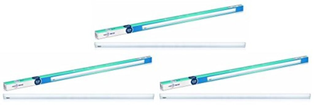 wipro Garnet 20W LED Batten for Living Room & Bedroom | Bright & Energy Efficient Tubelight for Home | Cool Day Light (6500K) with 2000 lumen|4Feet, Pack of 3