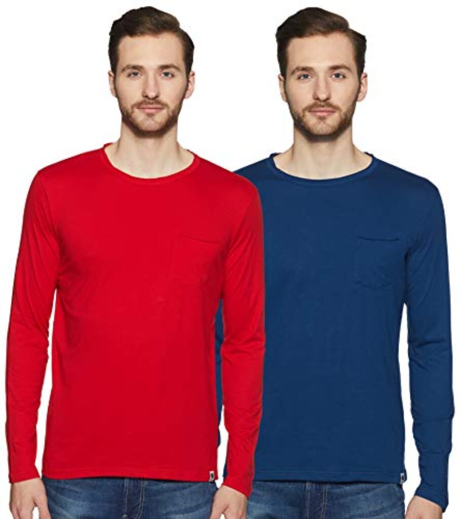 Amazon Brand - Symbol Men's Solid Regular T-Shirt (Pack of 2) (SS19MNTEE04-2_Multicolor2_L)