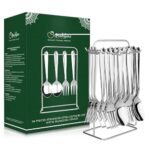 Grahfino Heavy-Duty Stainless Steel Chile Premium 25 Pieces Cutlery Set, with Premium High Gloss Mirror Finish, Ideal for Your Set for Home as Well as a Beautiful Gift